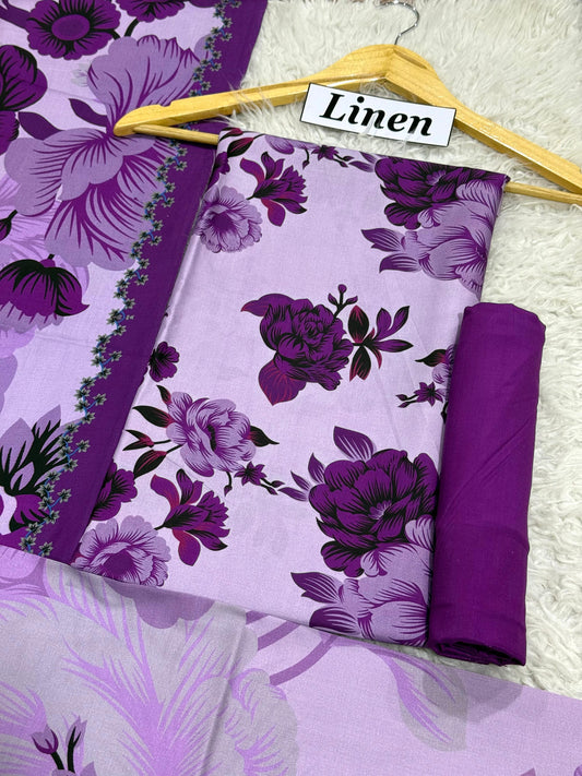 Linen Printed 3pc D-21