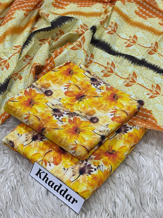 KHADDAR Digital Print 3pc 2025