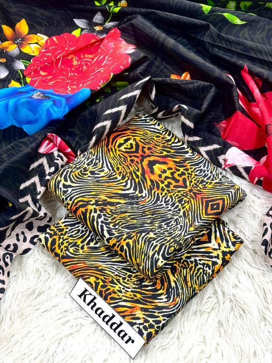 KHADDAR Digital Print 3pc 2025