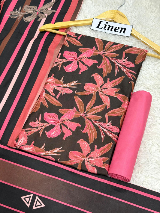 Linen Printed 3pc D-34