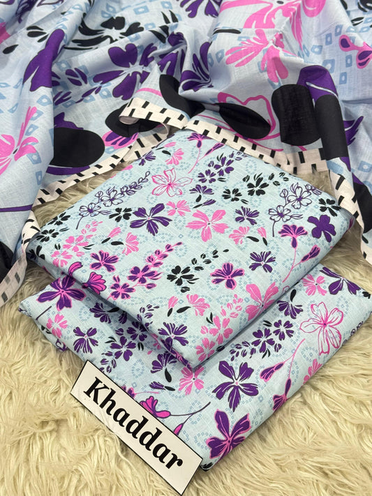 KHADDAR Digital Print 3pc 2025