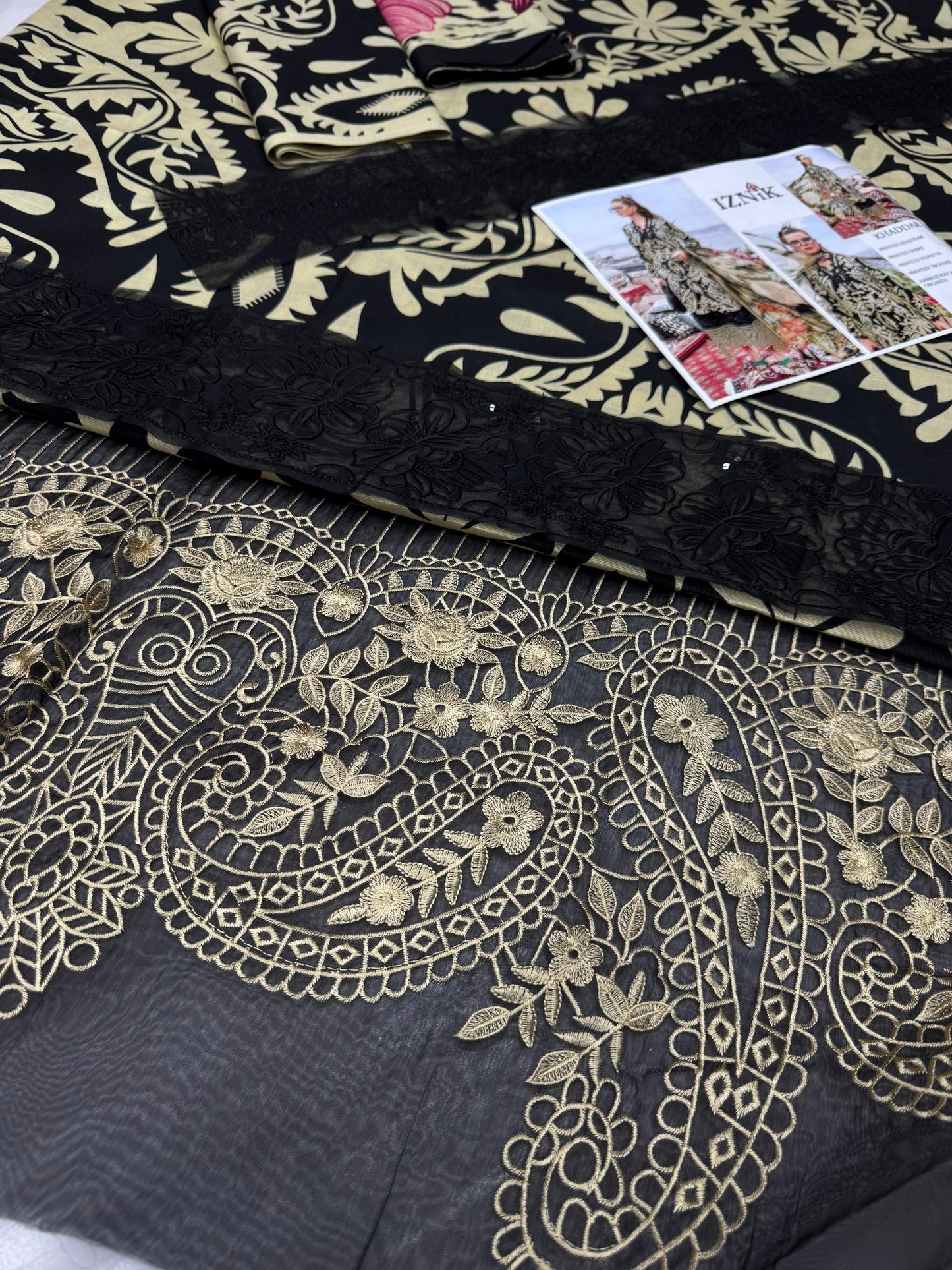 KHADDAR Digital Print 3pc With Patches