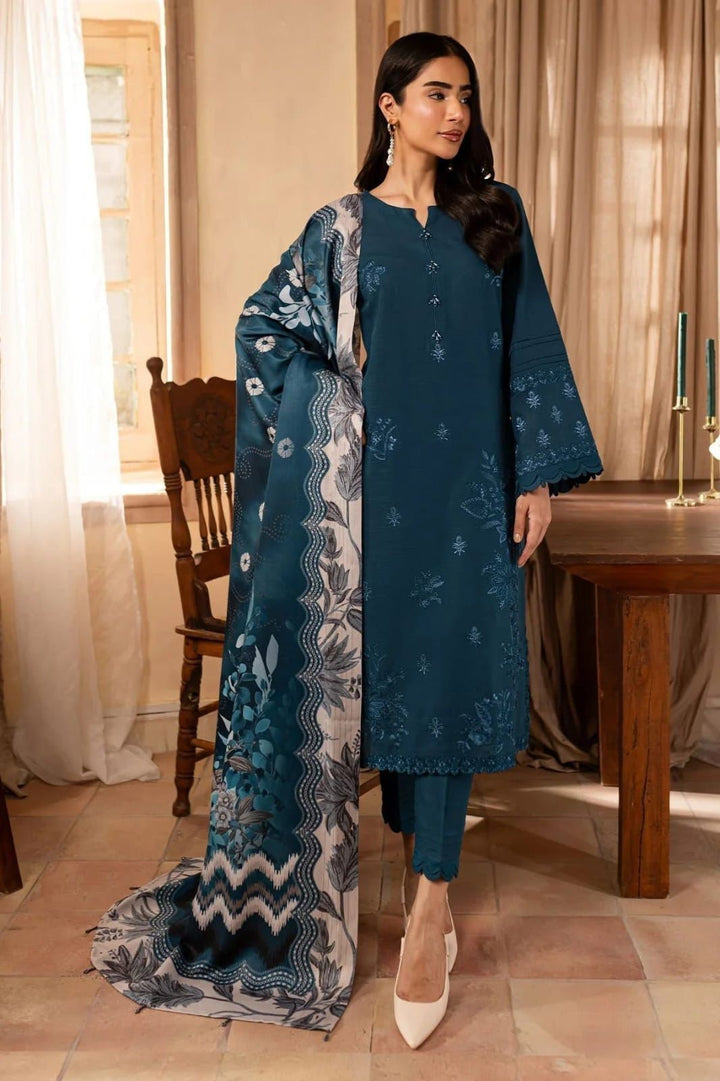 Nureh Lawn 3 PC Embroidery with Swiss bana Dora voil Printed Duppata