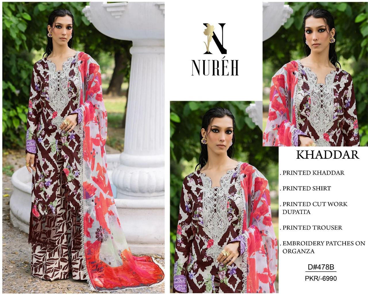 KHADDAR Digital Print 3pc WIDER With Patches