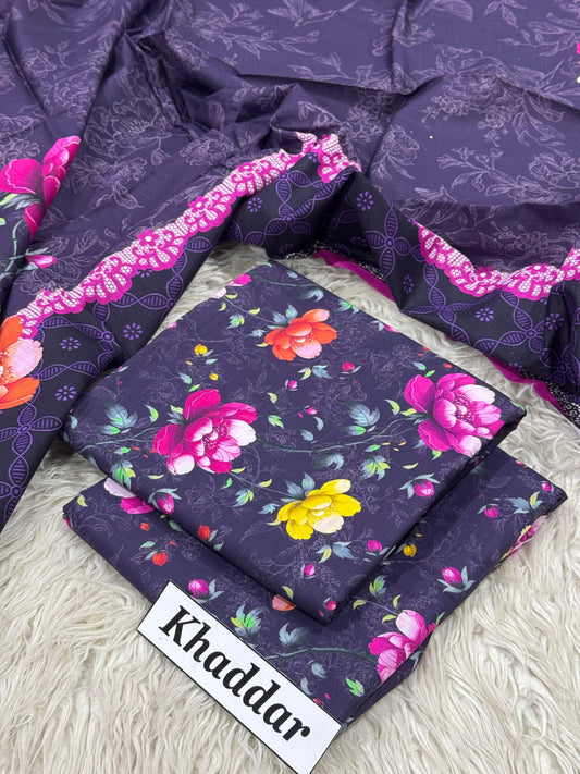 KHADDAR Digital Print 3pc 2025