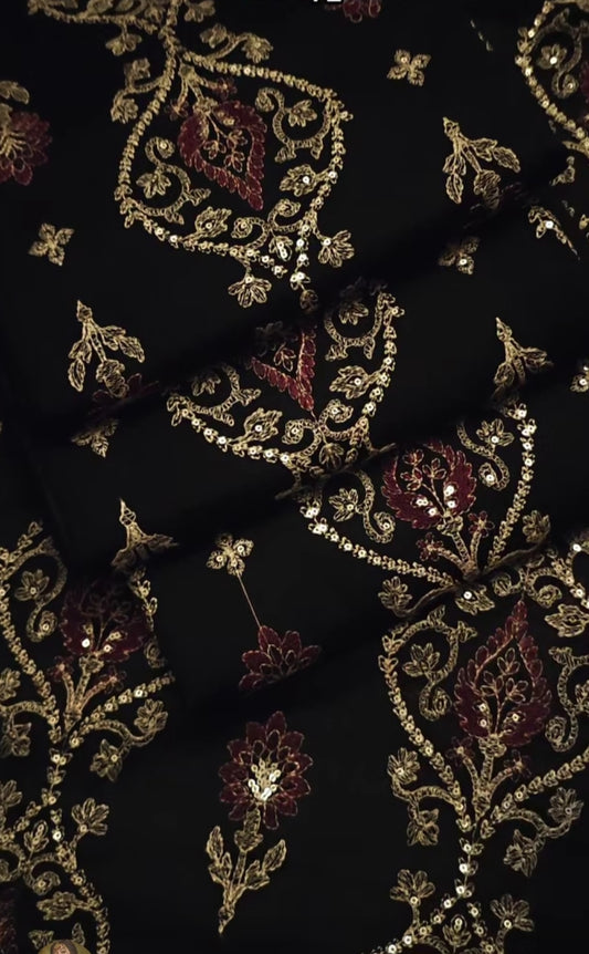 Fancy Breeze All over 2 Pc Eid Collection-black