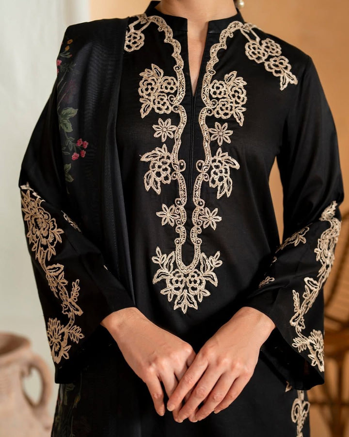 Iznik 3 Piece Dhanak Marina with Printed wool Shawl
