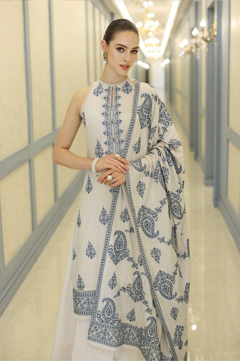 Breeze 3 Pc Heavy Embroidery with Lawn Shawl