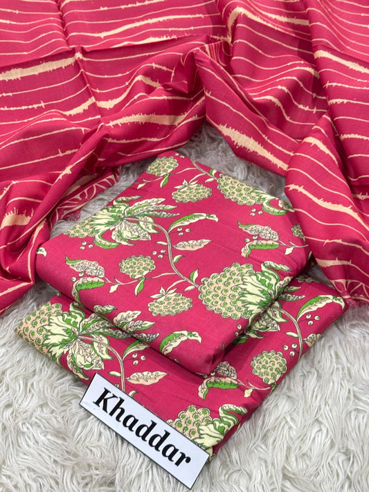 KHADDAR Digital Print 3pc 2025