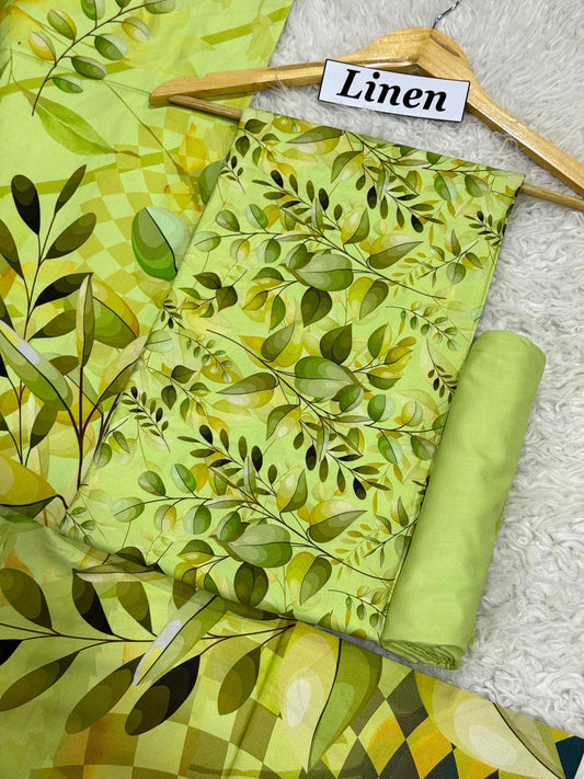 Linen Printed 3pc D-36