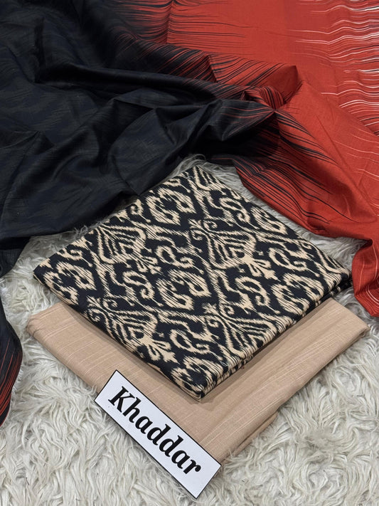 KHADDAR Digital Print 3pc 2025